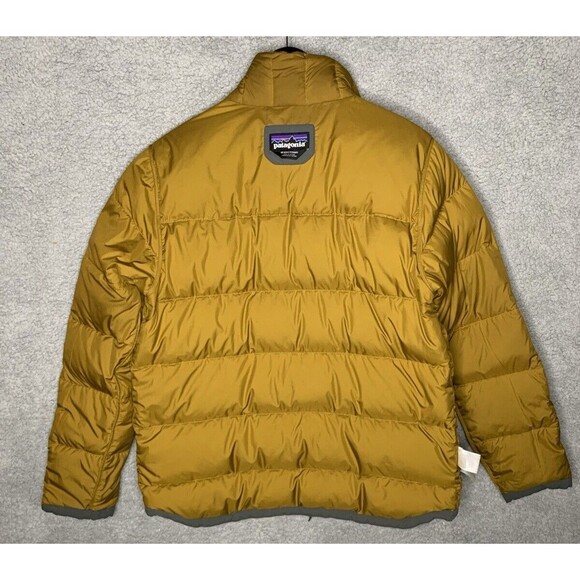 Patagonia Bivy Duck Down Jacket Mens Medium Puffer Coat 28322 Forge Grey Tan - Picture 16 of 16